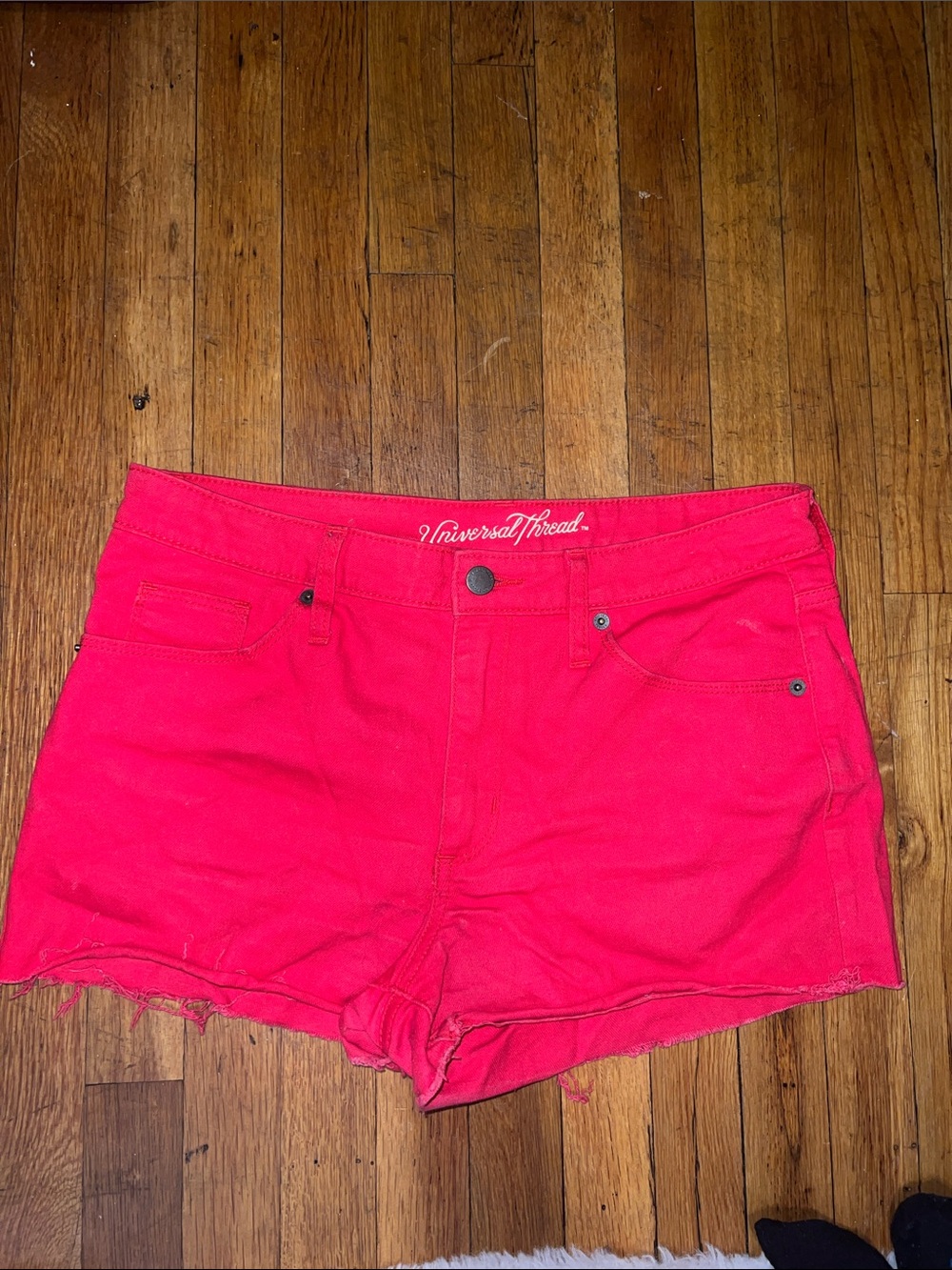 Universal Thread Bright Red Denim Cutoff Shorts